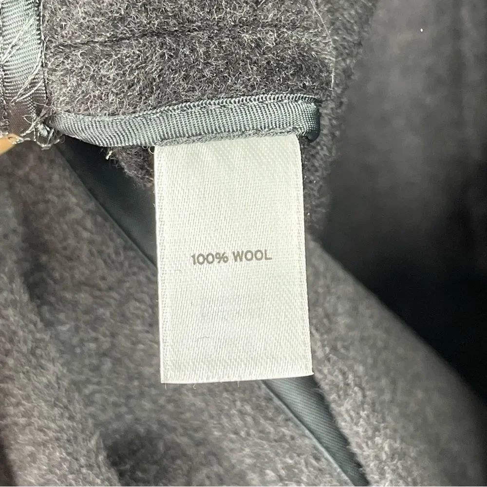 Leith Wool Charcoal Grey Short Sleeve Oversized Jacket Size M/L - Picture 9 of 9
